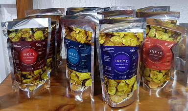 Packaged snack products display